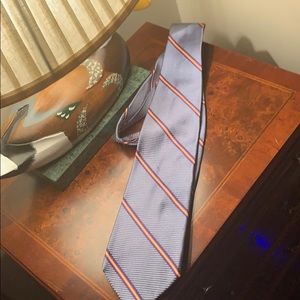 Robert Talbot tie.  Blue with stripes. Silk.